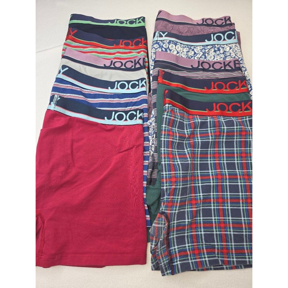 Jockey Men's True Style 6" Boxer Briefs Set Of 10 Size XL Multicolor CV-3967